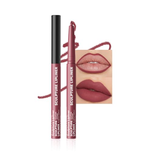 Image of K06 Hxssll 12 Colors Matte Lip Liner Pencil - Long Lasting Waterproof Lip Liner, Smudge Proof Transfer Proof Lip Pencil, High Pigment Lip Makeup for Defining & Filling Lips (06#, 1PCS)