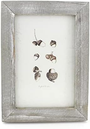 Zhenzan Frames 4x6 Inches Simple Rectangular Desktop Family Picture Photo Frame with Glass Front (Grey)