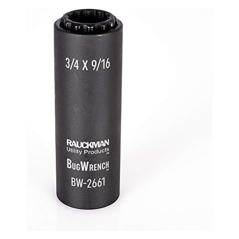 Impact Rated 2-in-1 Black Oxidized Spring-Loaded Socket, 12 Point, Deep Socket - Multi Function 3/4" and 9/16" Lineman Socket Part of Lineman Tool Board - Impact GradeSocket for Lineworkers Cover