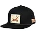 EDTREK Elite Youth Country Hat for Big Kids - Boys Snapback Hat with Flat Brim (Black - Rock It with Brown Rope)