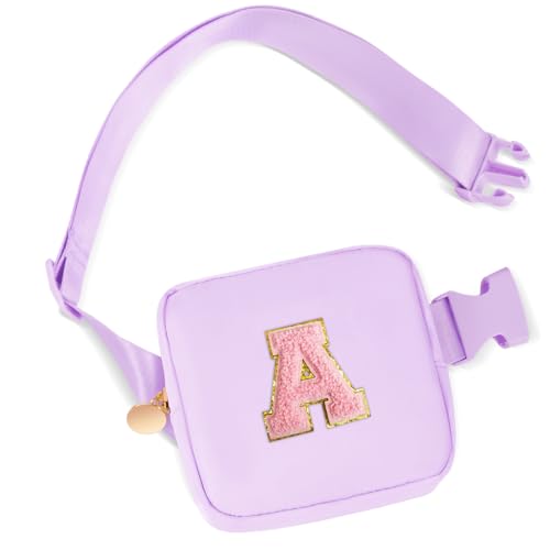 Uygafly Gifts for Teen Girls Kids - Birthday Gifts for 2 3 4 5 6 7 8 9 10 11 Year Old Girl Mini Fanny Pack Cute Crossbody Bag Belt Bag Purse Trendy Stuff | Lavender A
