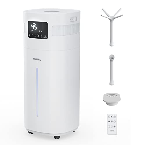 Turbro Commercial Humidifier, 5.3Gal/20L Ultrasonic Air Vaporizer For Large Rooms Up To 2000 Sq Ft, Uv-C Led, Top Refill, With 360° Nozzle For Whole House, Office, Greenhouse, Plant, Greenland Glh20 #TOP21