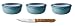 Produktbild Mepal Nordic Green Cirqula Set 3 x 1250 ml Frischhaltedosen, inkl. Steakmesser, Frischhaltedosen Set, Vorratsdosen, Gefrierdose, Bowls