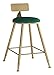 Żelazo Bar Stołek Stołek Złoty Kutował Bar Stołek High Stool - Wygodne poduszki flaneli - Zielona noga Zielona poduszka - ładunek 330 funtów - dla restauracji Cafe - wysokość siedząca (18/26/30 cali)