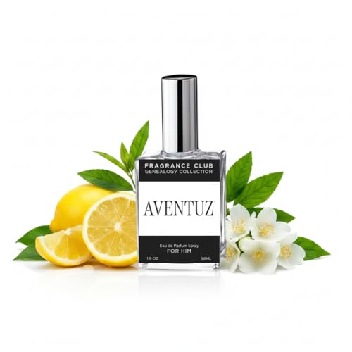 Fragrance Club Genealogy Collection Aventuz Eau de Parfum for Men – Long Lasting Woody Citrus Cologne – Bold Fresh Masculine Scent – Luxury Inspired Fragrance – 1.9 oz