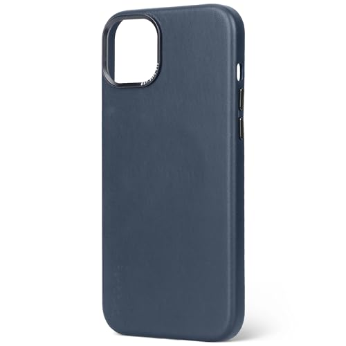 Coque cuir iPhone 15 Plus MagSafe DECODED Navy - Protection arrière de smartphone - 3