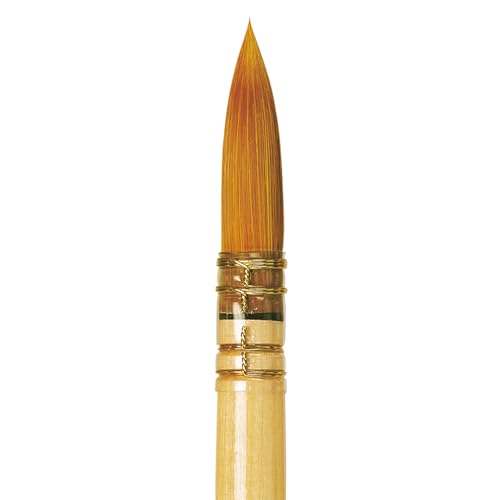 Image of da Vinci Watercolor Series 488 CosmoTop Spin Paint Brush, Round Synthetic with Lacquered Natural Handle, Size 5 (488-05)