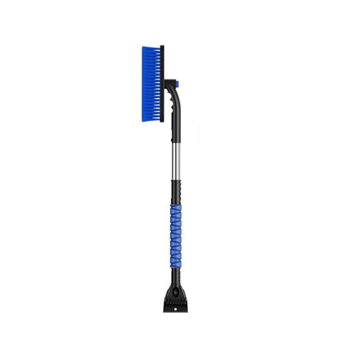 除雪ブラシ に適用トヨタ アクアAqua 2代目 MXPK10 MXPK11 MXPK15 MXPK16 360°ヘッド回転 雪かき 車載 スノーブラシ 持ち運び便利 アイススクレーパー 組み立て式 (blue)