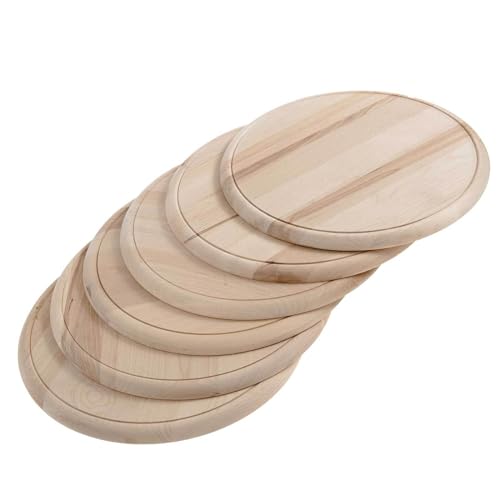 Rundes Schneidebrett Aus Buchenholz - Ø 40 Cm, 1,8 Cm Stark, Ideal Für Pizza, Käse & Snacks, Natürlich & Langlebig