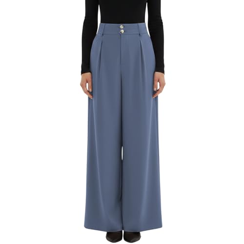 Pantalon de costume femme jambes larges pour un look business en hiver