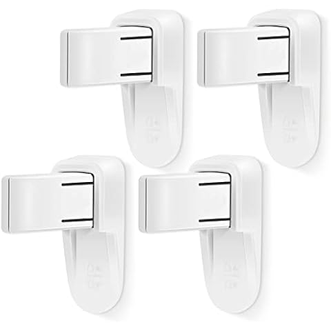 PEESHON Lock Handle for Children Closures,Safety Locks for Children and Pets, Easy to Install, No Drilling Tools Necessary(4pcs) Cover