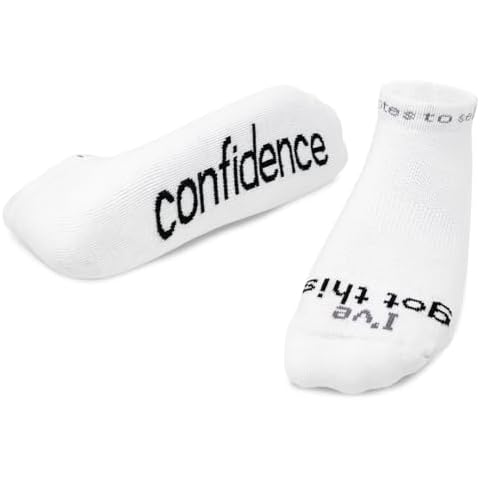 notes to self Inspirational Socks - Daily Affirmations, I've got this - confidence, wh-blk M Cover