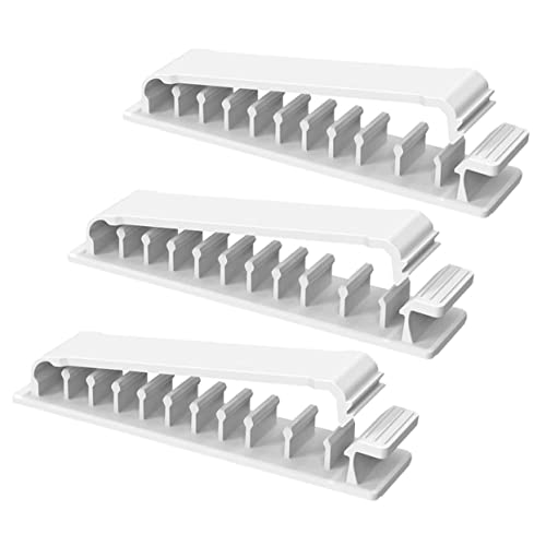 Gadpiparty 9pcs Cord Organizer Clips under Desk Cable Management Adhesive Cord Clamps Desk Cable Wire Clips miniatura 5