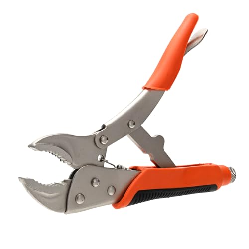 Lawazim Vise Plier with Orange and Black Handle -10inch- Heavy-Duty Jaw-Locking Pliers with Curved Jaw, and Non-Slip Ergonomic Handle - for Metalworking, Automotive Repair, Tightening, and Clamping