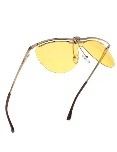 FAA'N Aviator Flip-Up Sunglasses for Men Women,Night Vision Tints,Oversized Frame,Polarized Uv Sport2