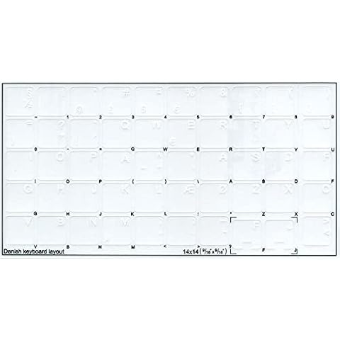 Danish Keyboard Stickers by 4Keyboard Cover