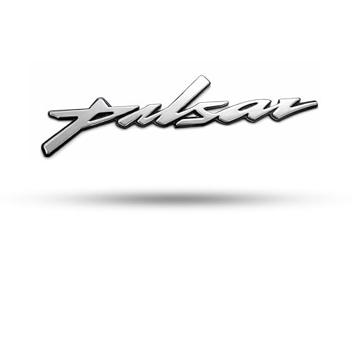 Image of RJVON - Pulsar Bike Emblem Decal Sticker 3D Badge Tank Logo Pulsar Sticker(Set of 2) (Silver)