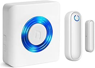 Upgrade Wireless Caregiver Pager Door Sensor Alarm for Elderly Dementia Patients, Door Open Chime Alert Kit for Kids Safety/Home/Store/Business with Door Sensor+Plug-in Receiver (1 Sensor 1 Receiver)