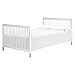 Babyletto Gelato 4-in-1 Convertible Crib with Toddler Bed Conversion in White and Washed Natural, Greenguard Gold Certified
