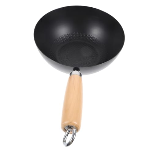 Wok de hierro forjado Hemobllo tradicional pequeño miniatura 1