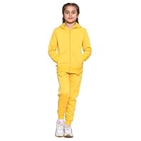 Kids Tracksuits Boys Tracksuit, Hoodies Plain Army Commando Print Tracksuit Hoodie with Jogger Sweatpants Sports Activewear Set Girls Boys Children Age 5-13 Years (Yellow Zipper Suit, 13-14 Years)