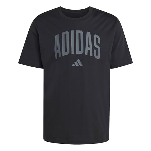 adidas Uomo Collegiate Lineage Graphic T Shirt, Black, L