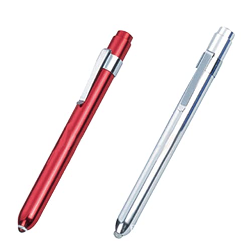 OSOLADY 2pcs Medical Pen Light Reusable LED Work Flashlights Pupil Light Pen Nurse Pen Lights Pen Light Rechargeable Nursing Student Essentials Nurse Inspection Torch Doctors for Nurse Red