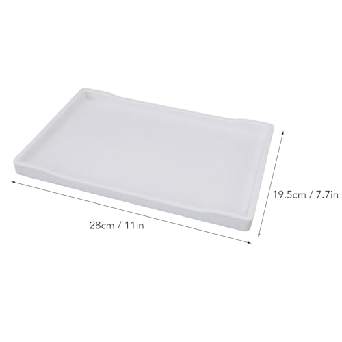 Bandeja para servir de plástico de 11x7,7 pulgadas reutilizable rectangular 8