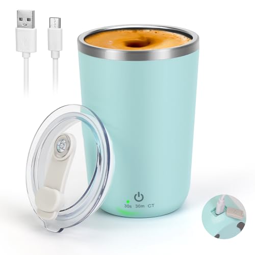 VAlinks Electric Self Stirring Mug for Desk, Rechargeable Auto Mixing Cup for Coffee & Milk