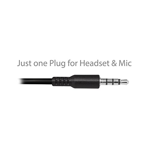 Ewent EW3567 Cuffia con Microfono per il Computer Portatile iPhone Samsung Smartphone PS4 New X-Box Tablet PC iPad iPod MP3, Jack UNICO 4 Pin 3.5mm per Cuffie e Microfono