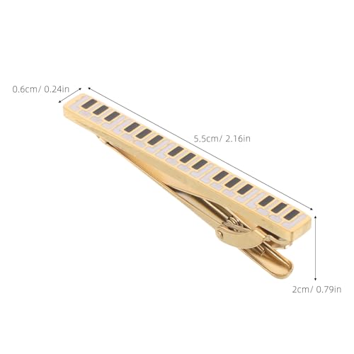 Pasador de corbata musical de alta gama en acero inoxidable pulido 2