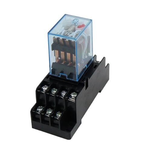 Relais de puissance électromagnétique MY4NJ AC 380V avec base rail DIN 14 broches