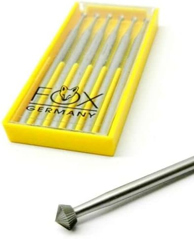 Jewelers Hart Bur 023 Jewelry Stone Setting Bur 90º Pack of 6 FOX Germany 2.3mm