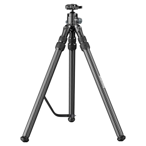 Manbily Carbon Fiber Hunting Tripod with 44mm Ball Head and Arca Swiss & Picatinny Adapters 63 Heavy Duty Stable Inverted Tripod for Hunting Shooting and Outdoors (WZ-2836)