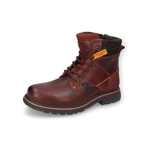 Dockers by Gerli Botas de combate para hombre, botines cortos, coñac, 45 EU, marrón, 45 EU