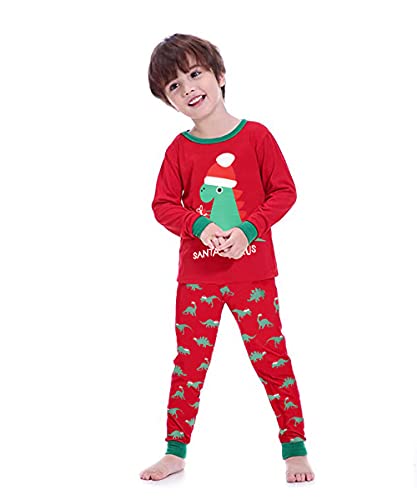 Boys Christmas Pyjamas Set Toddler Xmas Dinosaur Cotton Pjs Nightwear Kids Long Sleeve Sleepwear Outfit Clothes 2-3 Years - Image 2