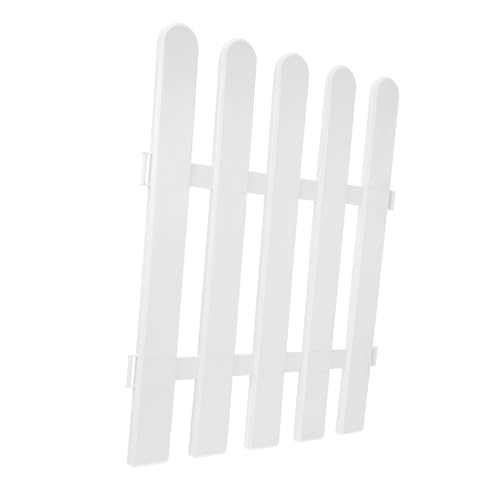 Toyvian Kunststoff Gartenzaun Weiß Lang Mit Rundkopf Robuster Dekorativer Zaun Für Garten Blumenbeete Rasenbereiche Kinderzonen Für Außenbereiche