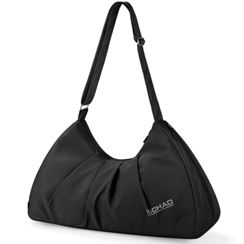Outplea Sporttasche für Damen, Klein Gym Tasche mit Schuhfach & Nassfach - Tasche, Sport Tasche Rucksack für Outdoor, Duffel Bag Reisetasche Trainingstasche für Fitness, Schwarz