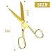 Gold Scissors for Office Multipurpose Stylish: 7 inch - Comfort Grip - Stainless Steel - Scissors with Home - School - for Cutting Paper - Open Envelopes - Cut Tape (Gold Scissors for Office)
