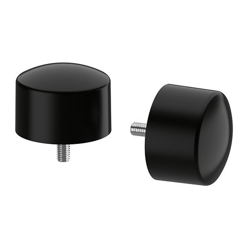 IKEA RAFFIG - Finial, black / 2 pack