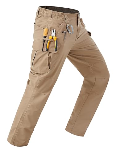 LGNTBE Men's Cargo Work Pants Lightweight Ripstop Water, Resistant for Hiking, Tactical Missions...