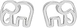 Pendientes de aro de plata S925 para mujer, joyería de hongos blancos lisos, aretes creativos de elefante, regalo para niña y mujer, profesional y a la moda