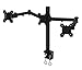 EZM Articulating Heavy-Duty Triple LCD/LED/PLASMA/Flat Panel Monitor Mount Stand Desktop Clamp Holds up to 24"(002-0010)