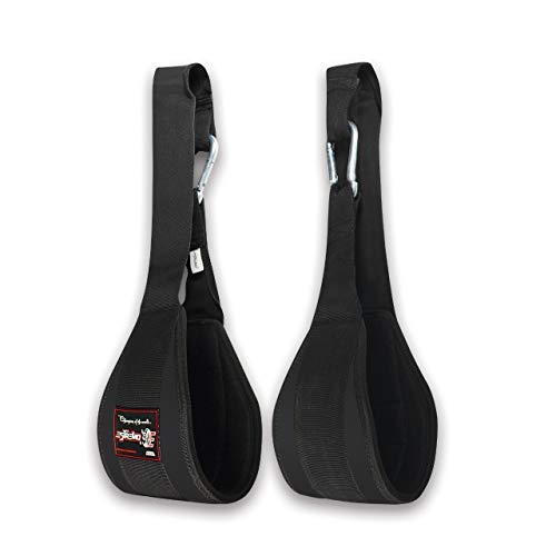 ESTREMO Ab Straps for Pull Up Bar,Rip Resistant Arm Spport Hanging Ab Slings for Core Strength Training Elbow Hanging Straps and Gym Straps Pullup Equipment for Men Women Superb Arm Padding. (Black)