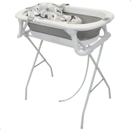 Banheira Bebe Com Suporte Dobravel Almofada Banho Termometro Prem...