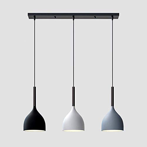 Lustre salle à manger en métal avec 3 suspensions orientées E27 - 7