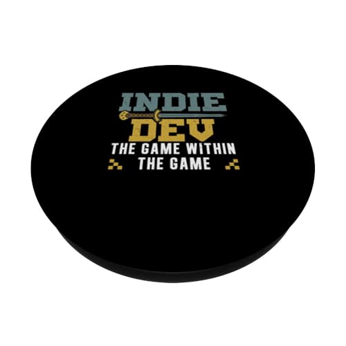 Indie Dev Le jeu dans le jeu Funny Indie Game Designer PopSockets PopGrip Adhésif – vue 2
