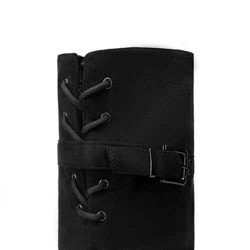 Image of DREAM PAIRS Women's Over The Knee Flats Slouch Thigh Boots | Comfortable Casual Flat Knee High Boots for Daily Walking Vacation