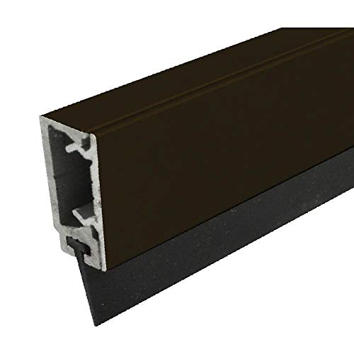 Fire Rated/Aluminum Door Bottom Sweep with Snap-on Cover and Solid Rubber Extrusion in Dark Bronze (7774DB), (36'' L x 11/12'' W x 12/8'' H)