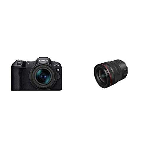 Image of Canon EOS R8 Full-Frame Mirrorless Camera w/RF24-50mm F4.5-6.3 is STM Lens, 24.2 MP, 4K Video, DIGIC X Image Processor, Subject Detection & Tracking, Compact and Canon RF14-35mm F4 L is USM Lens